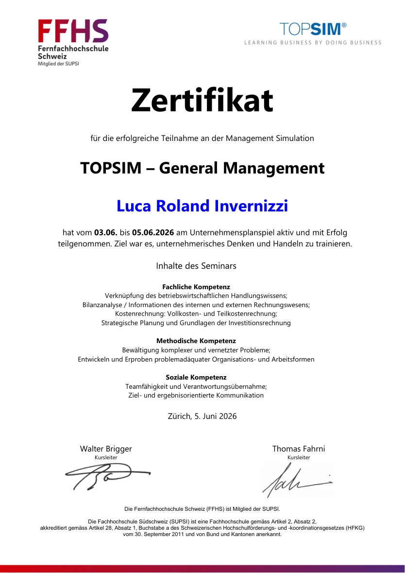 TOPSIM - General Management
