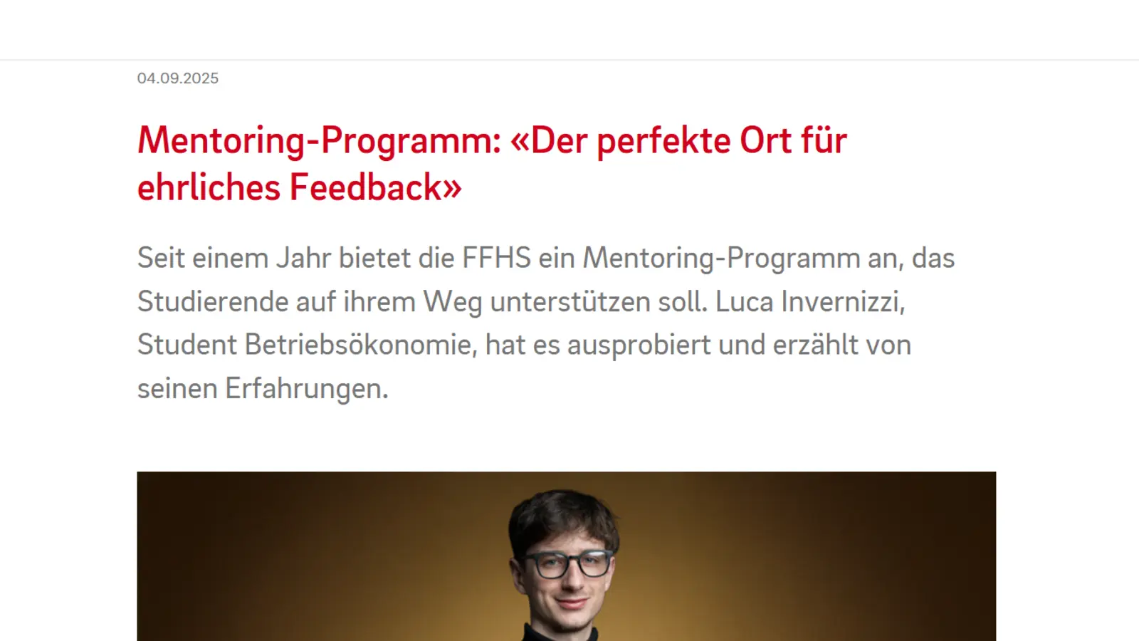 Mentoring-Programm: Der perfekte Ort für ehrliches Feedback